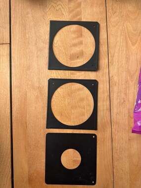 Lot of 3 Metal Lighting Gel Frames for Stage Lights